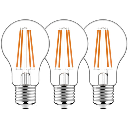 E27 LED Lamp 806 lm - Klassiek design - Warm wit licht - 3PACK