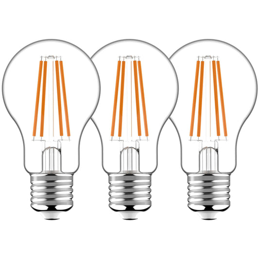 E27 LED Lamp 806 lm - Klassiek design - Warm wit licht - 3PACK
