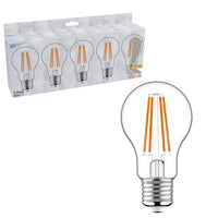 Comnox - E27 LED Filament Lampen - Warm wit licht - 5 stuks