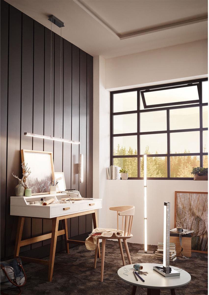 LED Hanglamp Linear met touch dimmer 150 cm - Dimbaar in 3 stappen - Chroom