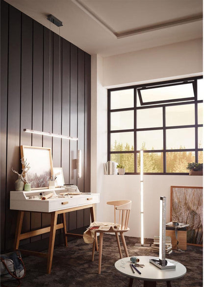 LED Hanglamp Linear met touch dimmer 150 cm - Dimbaar in 3 stappen - Chroom