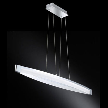 LED Hanglamp V linear - Dimbaar warm wit licht - In hoogte verstelbaar - Zilver