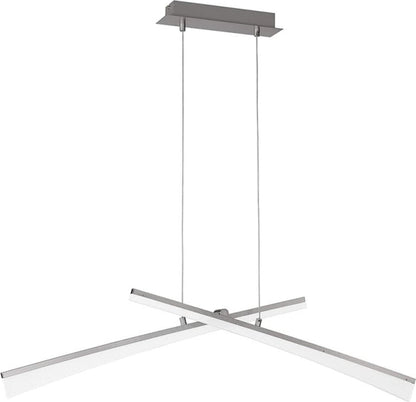 LED Hanglamp X linear - Zwenkbaar - Warm wit licht - Inkortbaar - Zilver