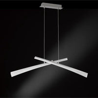Comnox - LED Hanglamp X linear - Zwenkbaar - Warm wit licht - Inkortbaar - Zilver - moderne verlichting - energiezuinig