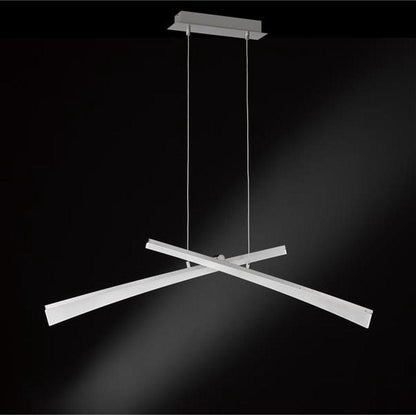 LED Hanglamp X linear - Zwenkbaar - Warm wit licht - Inkortbaar - Zilver