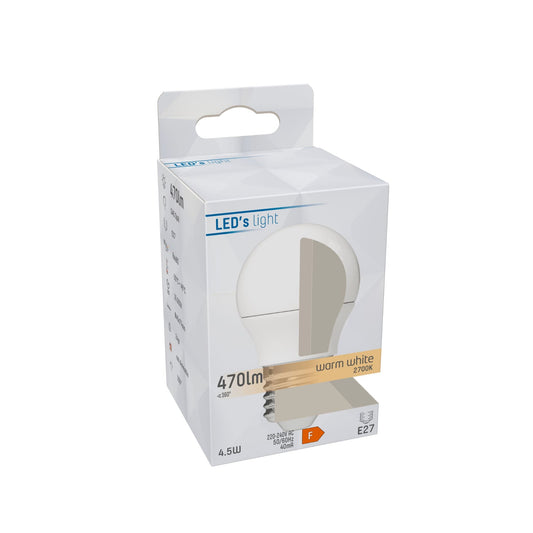 LED E27 Lamp - 470 lm - Warm wit licht - 1 lamp