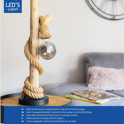 LED Lamp Smokey E27 - Edison Vintage - Dimbaar licht - Bol G95