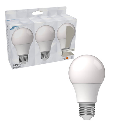 LED Lampen E27 - 806 lm - Koud wit licht - 3 lampen
