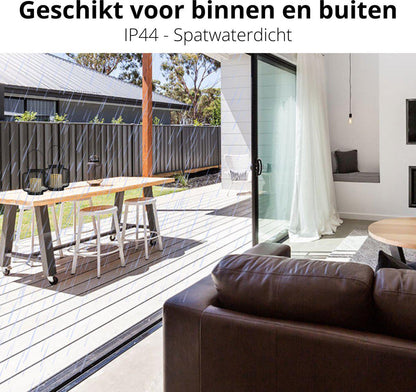 LED Lantaarn basket met LED kaars voor binnen en buiten - Draadloos op batterijen - Zwart