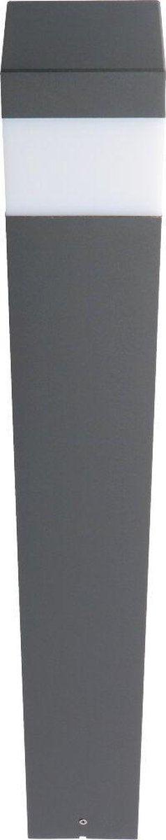 Comnox - LED Lantaarnpaal Mat met E27 fitting - Duurzaam licht voor buiten - 15 jaar levensduur - IP44 - aluminium - 76 cm - grijs