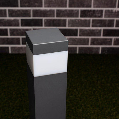 Comnox - LED Lantaarnpaal Mat met E27 fitting - Duurzaam licht voor buiten - 15 jaar levensduur - IP44 - aluminium - 76 cm - grijs