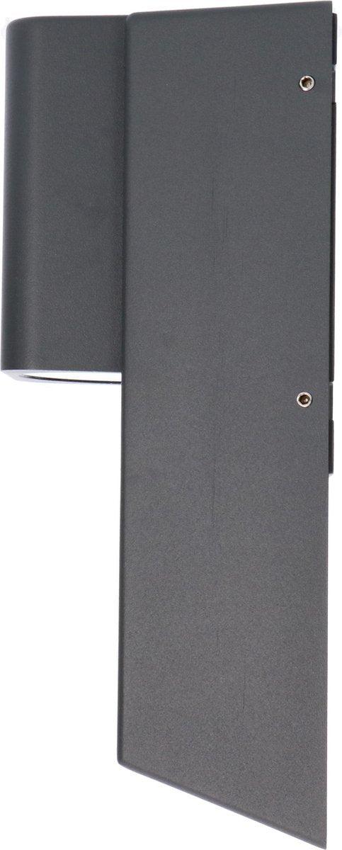 LED Muurlamp buiten met GU10 fitting - Strepen - Rimini - IP44 - Antraciet