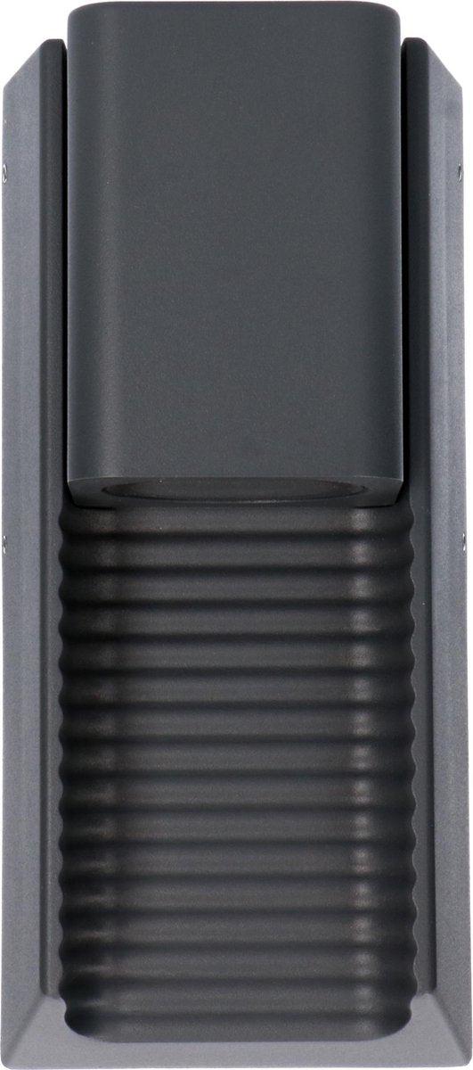 LED Muurlamp buiten met GU10 fitting - Strepen - Rimini - IP44 - Antraciet