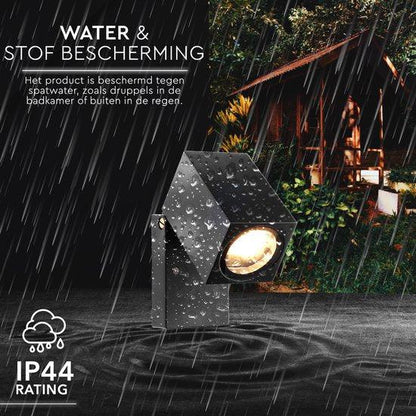 Comnox - LED Buitenlamp – Verlicht uw oprit met stijl – Comfortabel lichtspektakel – GU10 fitting – IP44 – zwart