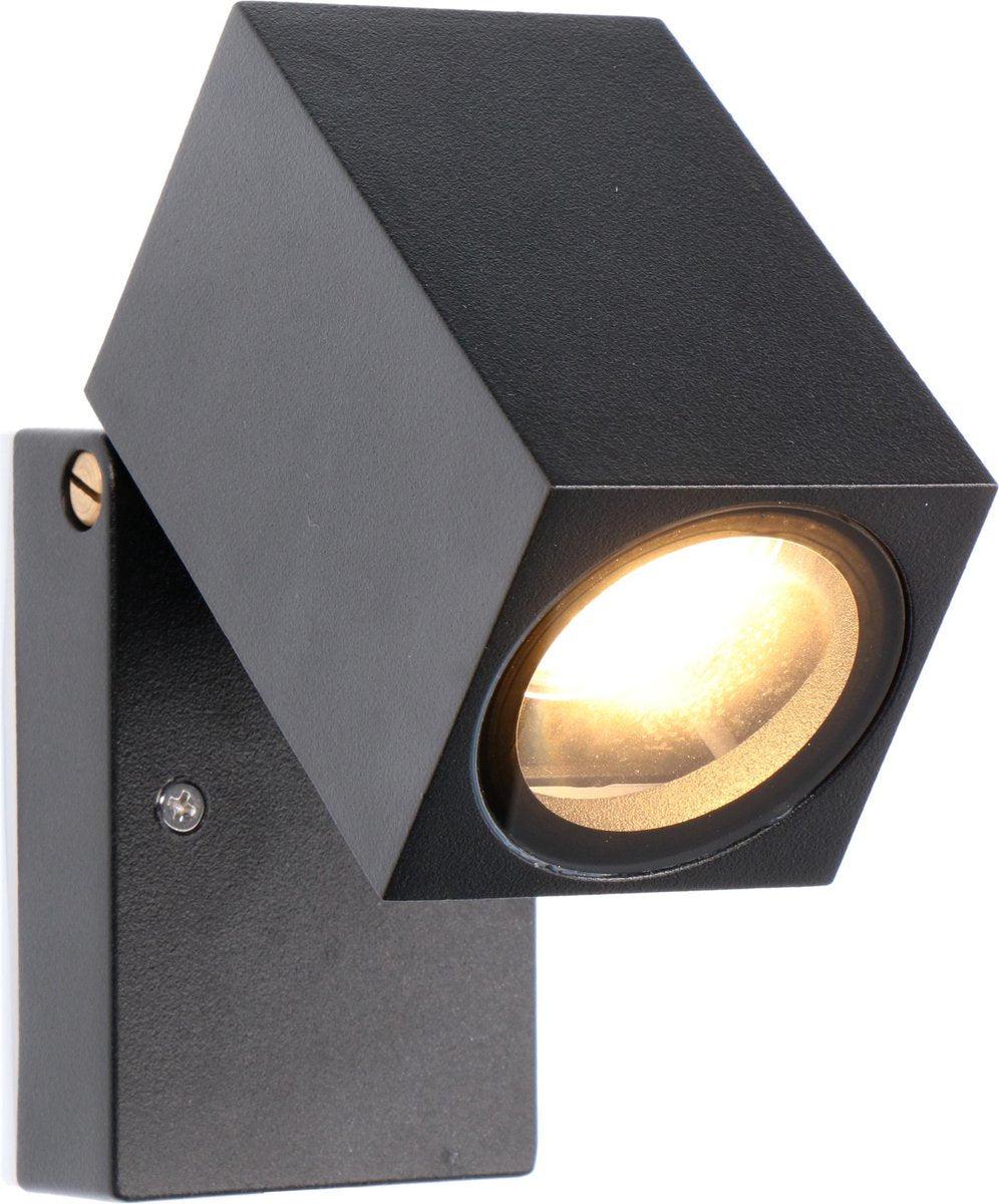 LED's Light Kantelbare LED Buitenlamp - GU10 fitting - IP44 - Zwart - Model Lucca