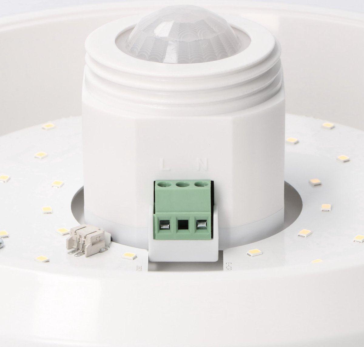 LED Plafondlamp 24 cm met bewegingssensor - Spatwaterdicht - Warm wit