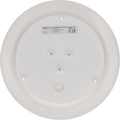 LED Plafondlamp 24 cm met bewegingssensor - Spatwaterdicht - Warm wit