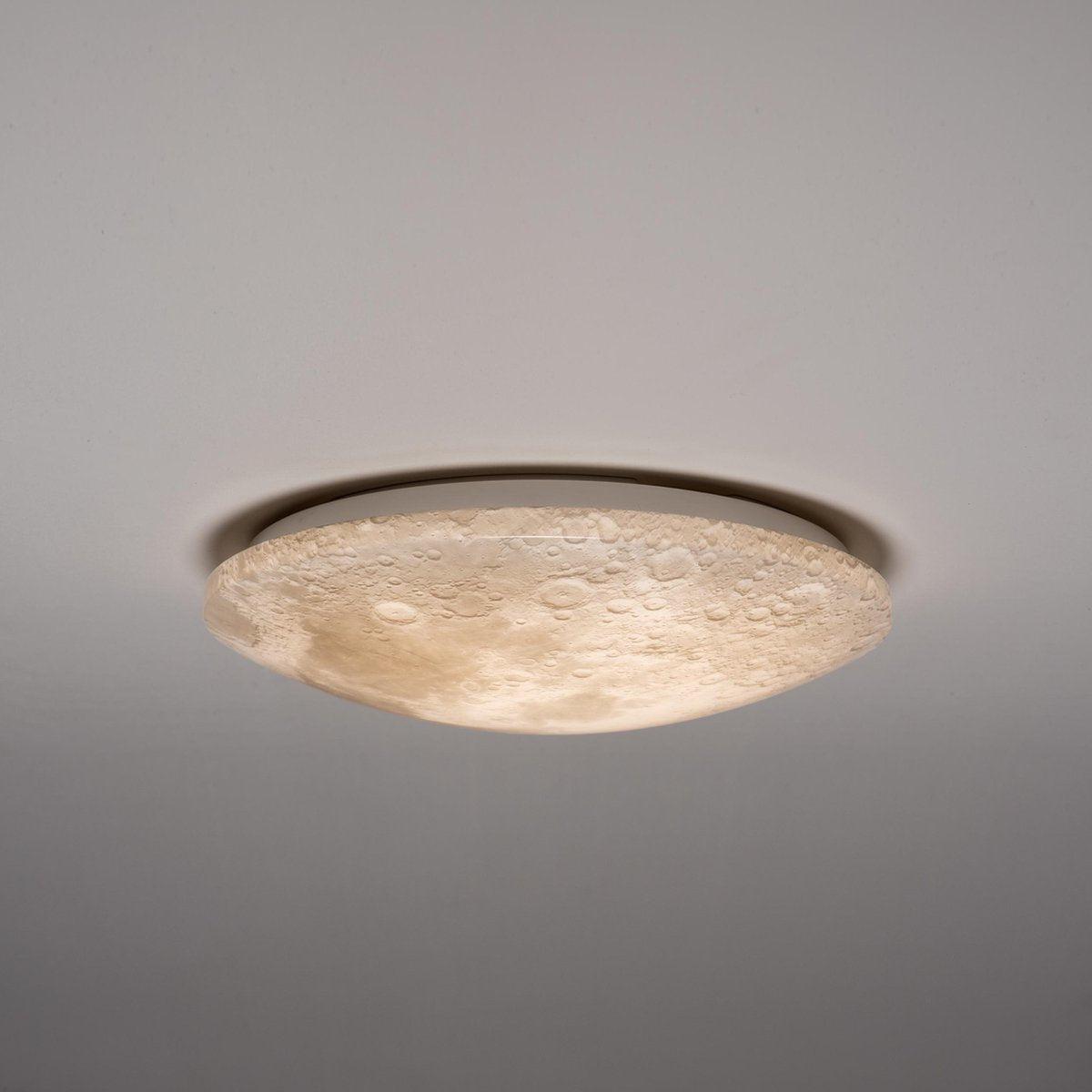 LED Plafondlamp maan voor slaapkamer - 40 cm - Dimbaar met afstandsbediening