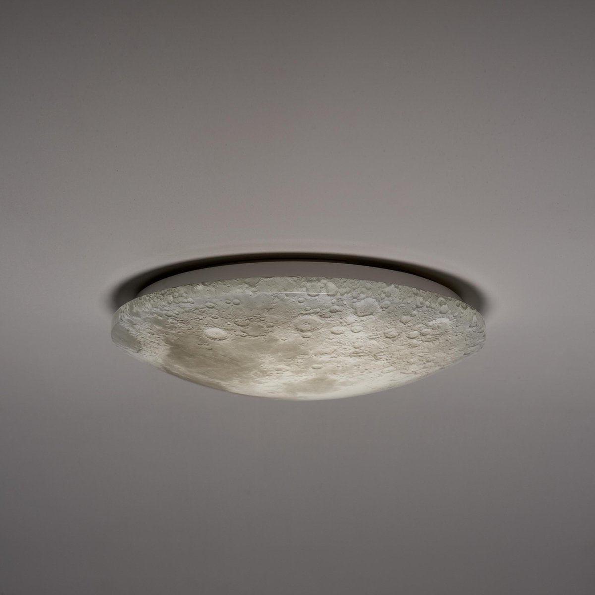 LED Plafondlamp maan voor slaapkamer - 40 cm - Dimbaar met afstandsbediening