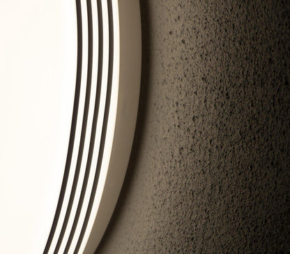 LED Plafondlamp rond 35 cm met ringen - Universeel - Spatwaterdicht - Warm wit licht