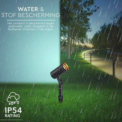 LED's Light Prikspot Tuinverlichting - Kantelbaar - GU10 fitting - IP54 waterbestendig - Antraciet