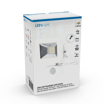 LED's Light Breedstraler 1100 - Met licht- en bewegingssensor - Binnen & Buiten - 10W - Wit