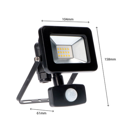 LED's Light Floodlight 1100 - Met licht- en bewegingssensor - Binnen & Buiten - 10W - Zwart