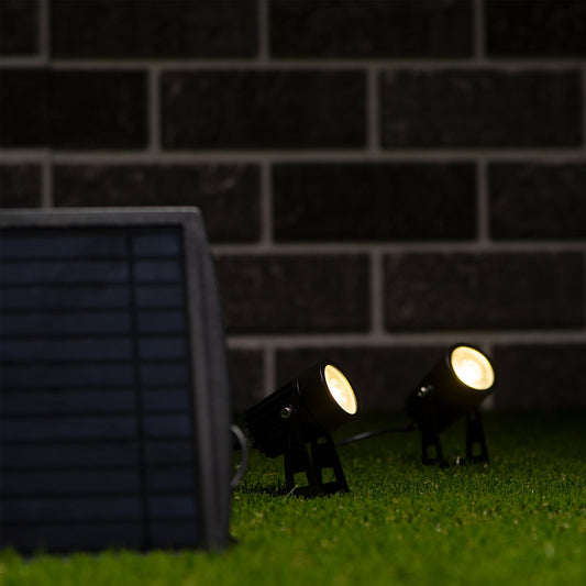 LED's Light Solar LED Tuinlamp met zonnepaneel en grondspies - Automatisch aan en uit - Met sensor - IP65 waterdicht
