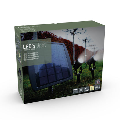 LED's Light Solar LED Tuinlamp met zonnepaneel en grondspies - Automatisch aan en uit - Met sensor - IP65 waterdicht