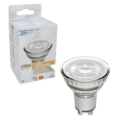 LED Lamp GU10 - 3W vervangt 35W - 230 lm - Warm wit licht