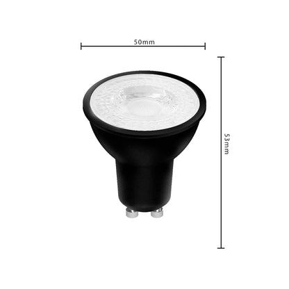 GU10 LED Spots zwart - Warm wit licht - 4W/50W - 345 lm - 3PACK