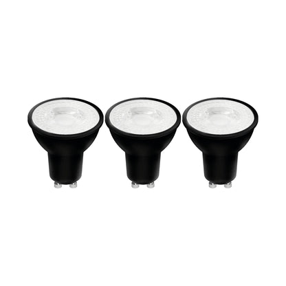 GU10 LED Spots zwart - Warm wit licht - 4W/50W - 345 lm - 3PACK