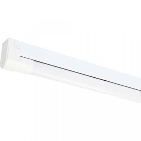 Drie witte LED-lampen met glanzend oppervlak en zichtbare aansluitingen, geschikt voor energiezuinige verlichting in kantoren en huishoudens. Perfect voor moderne, efficiënte verlichtingssystemen.
