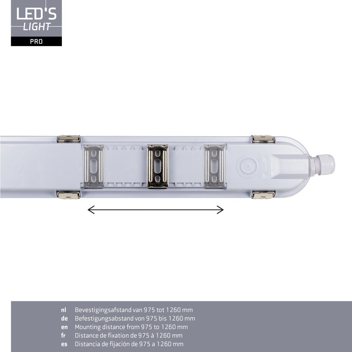 LED TL armatuur met Strip - 39W 150cm 7020lm 3000K/4000K/6500K - IP65 IK08 Vermogen verstelbaar