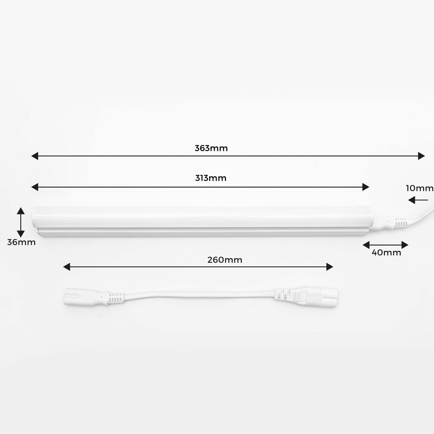 Comnox - LED T5 balk 30 cm - Helder keukenlicht - Praktisch – Flexibel – 400 lm – 30 cm – wit
