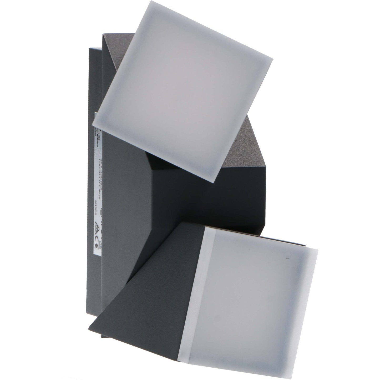 Comnox - Terni LED Wandlamp - 2-pack Draaibare Spots - Antraciet