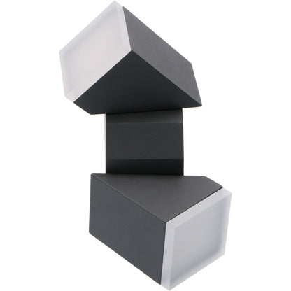 2 pack LED's Light 2-lichts LED Design Buitenlamp - Model Terni - Draaibaar - Warm wit - Antraciet