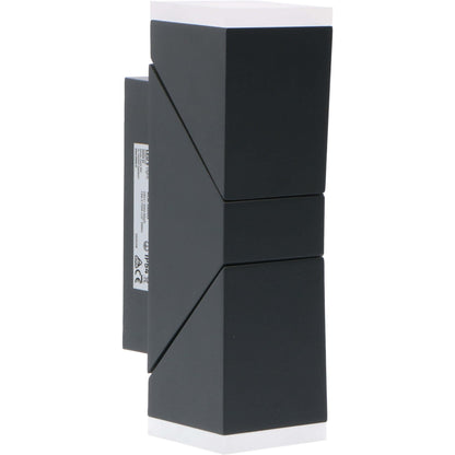 2 pack LED's Light 2-lichts LED Design Buitenlamp - Model Terni - Draaibaar - Warm wit - Antraciet