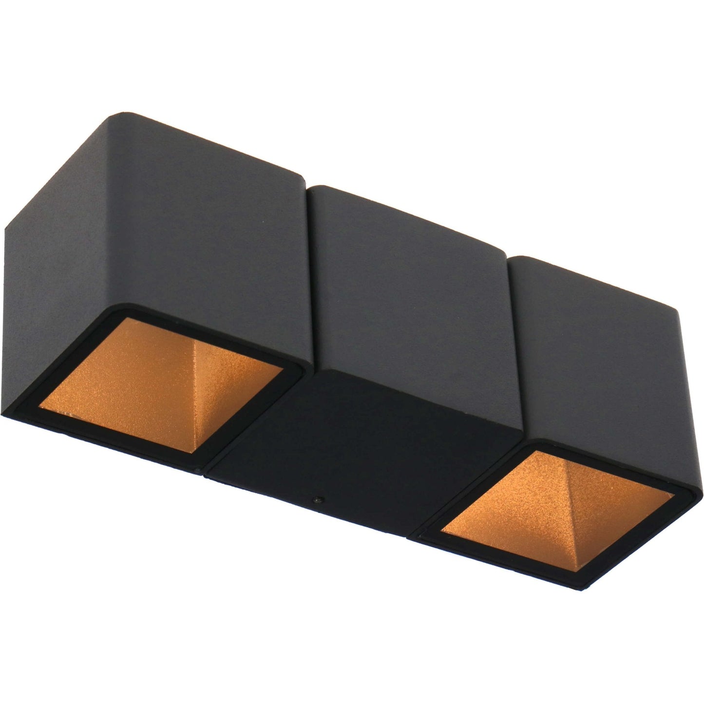 Comnox - LED's Light Aversa - Buitenwandlamp in Antraciet - Duurzaam Aluminium - Warm Wit Licht - IP54 Waterdicht - 4 LED's