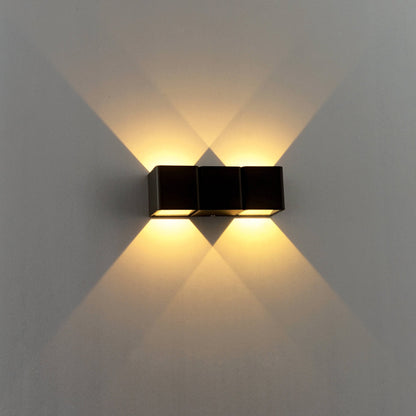 Comnox - LED's Light Aversa - Buitenwandlamp in Antraciet - Duurzaam Aluminium - Warm Wit Licht - IP54 Waterdicht - 4 LED's