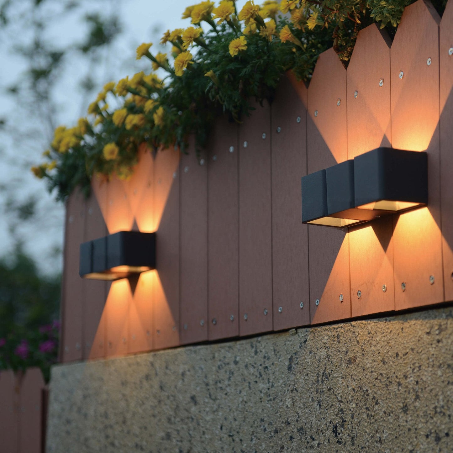 LED's Light 4-lichts Wandlamp Buiten - Model Aversa - Warm wit - IP54 waterdicht - Antraciet