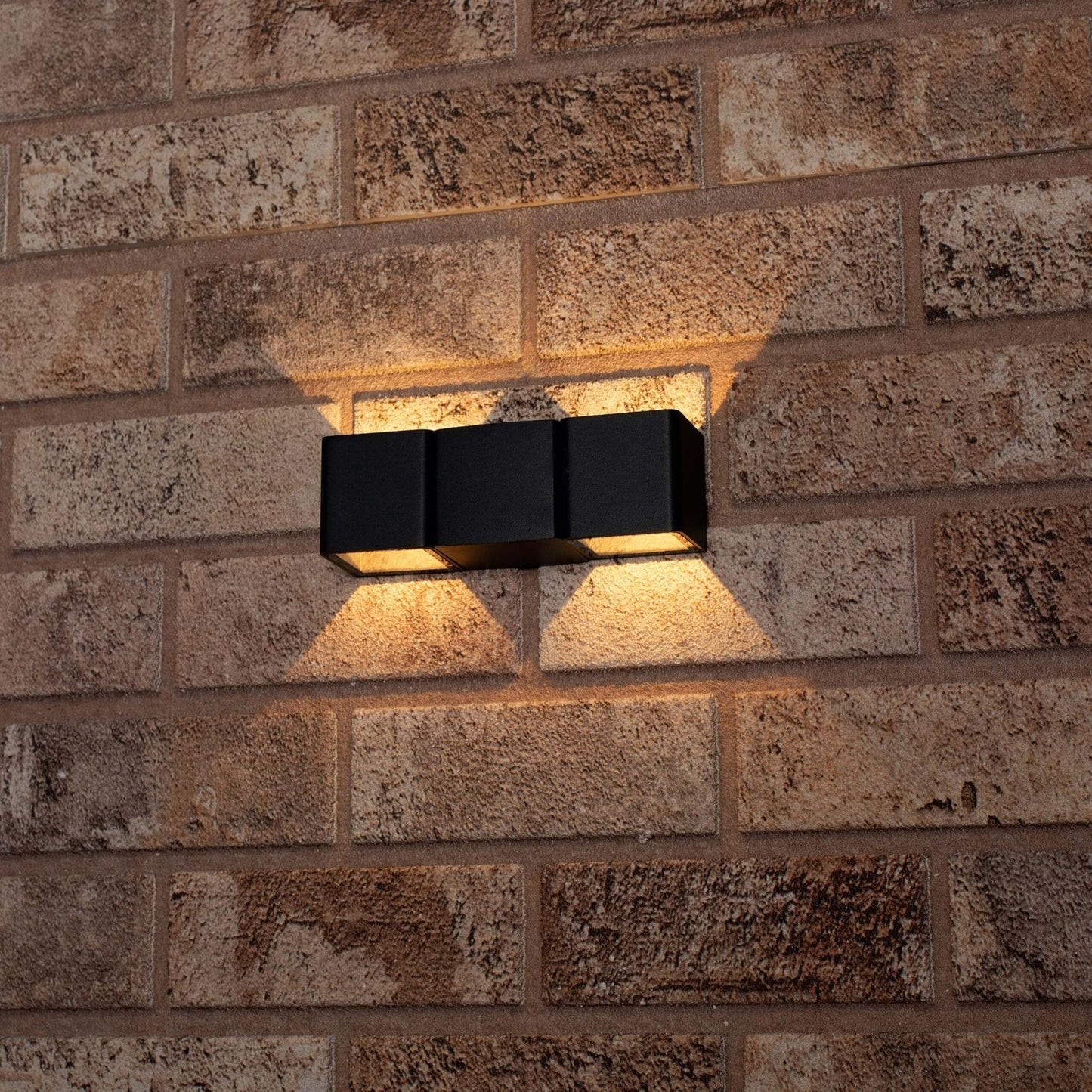 Comnox - LED's Light Aversa - Buitenwandlamp in Antraciet - Duurzaam Aluminium - Warm Wit Licht - IP54 Waterdicht - 4 LED's