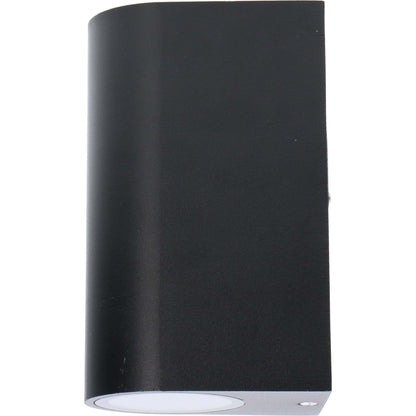 LED's Light LED Wandlamp buiten - Cilinder met 2 x GU10 fitting - Model Sapri - IP44 - Zwart