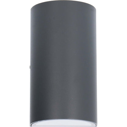 LED's Light LED Muurlamp Buiten - Halve cilinder met 2 lichtpunten - Model Siena - IP44 - Antraciet