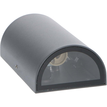 LED's Light LED Muurlamp Buiten - Halve cilinder met 2 lichtpunten - Model Siena - IP44 - Antraciet