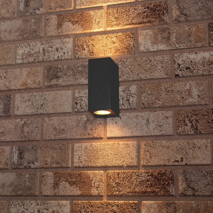 NØRD Up&Down - LED's Light LED Buitenlamp met GU10 fitting - Rechthoek - IP44 - Antraciet - Model Milaan