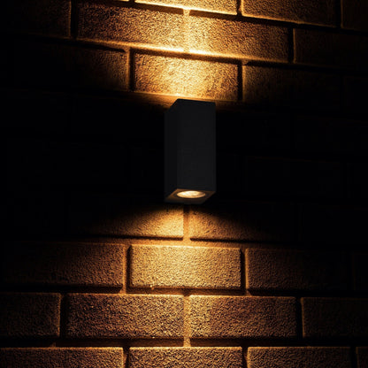 NØRD Up&Down - LED's Light LED Buitenlamp met GU10 fitting - Rechthoek - IP44 - Antraciet - Model Milaan