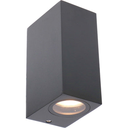 NØRD Up&Down - LED's Light LED Buitenlamp met GU10 fitting - Rechthoek - IP44 - Antraciet - Model Milaan