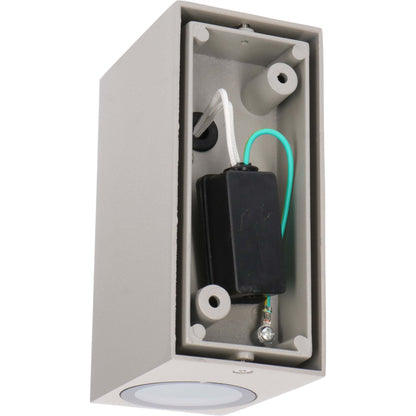 Comnox - Milaan Wandlamp - Dubbel Licht - Grijs Aluminium