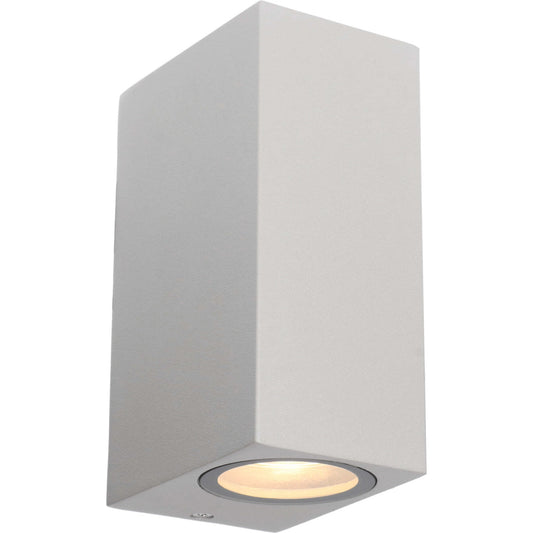 Comnox - Milaan - Wandlamp Buiten en Binnen - Spatwaterdicht IP44 - Aluminium Constructie - Warm of Koud Wit Licht - Rechthoekig Grijs